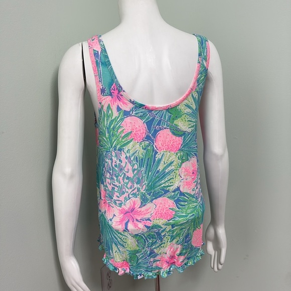 Lilly Pulitzer Ruffle PJ Tank Multi Swizzle Small - Picture 5 of 7
